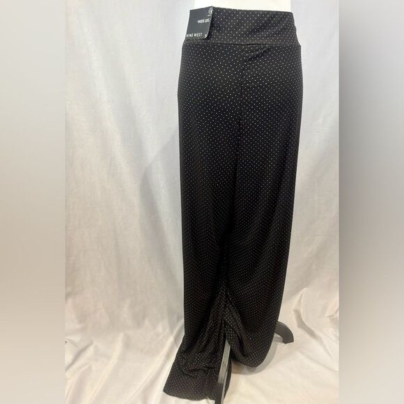 Nine West black and gold studded wide leg flowy palazzo pants size 3X NWT - Picture 5 of 9